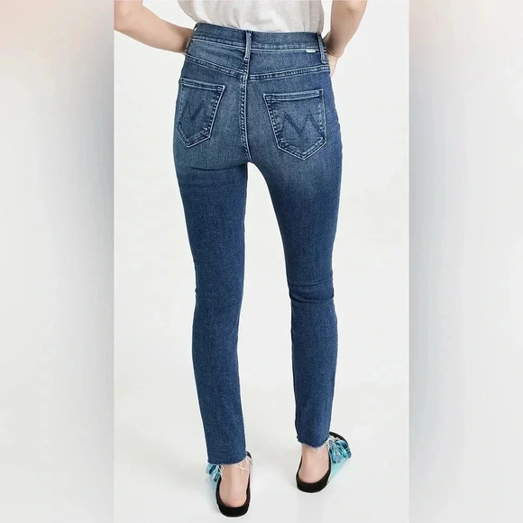 Mother The Stash Swooner Ankle Fray Chick Flick Blue Jeans Stretch Size 27 - Picture 16 of 16